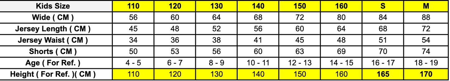 U13/14 Boys 2025/26 BFA Brazilian Football Academy Jersey Set