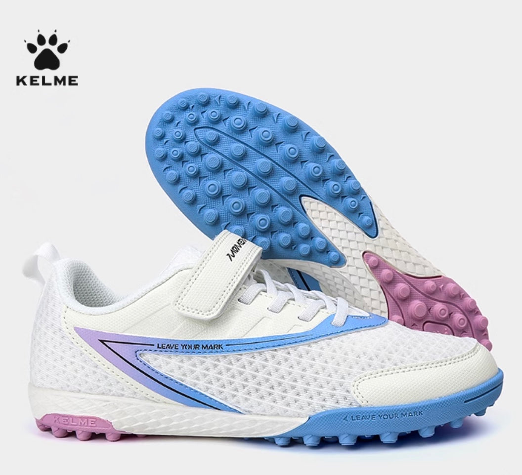 Kelme 三色兒童貼帶運動足球鞋 Kelme Kids Soccer Shoes