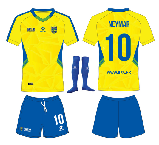 U10 Boys 2026/27 BFA Brazilian Football Academy Jersey Set