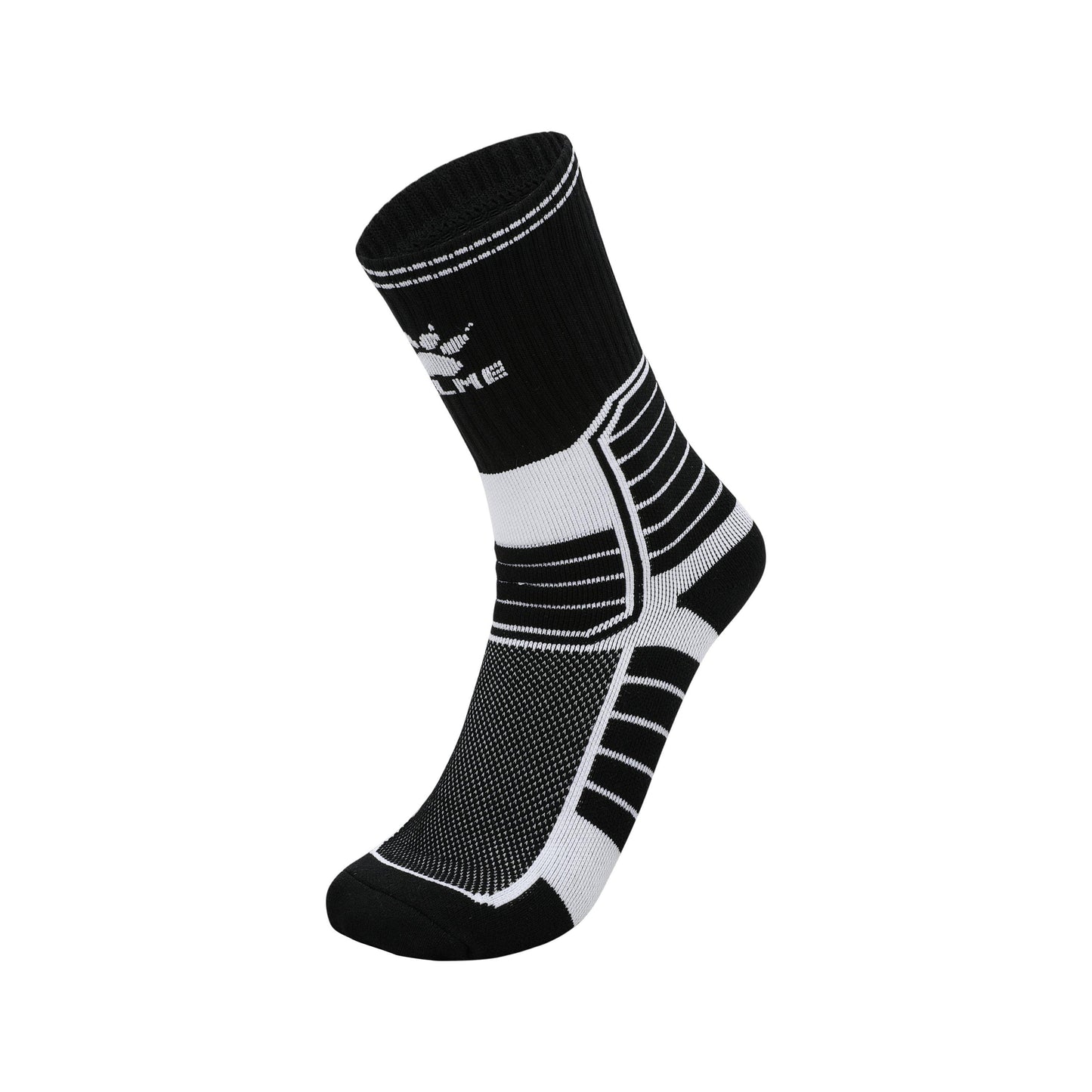 Kelme 黑白運動中筒襪 Black White Cotton Ankle Socks