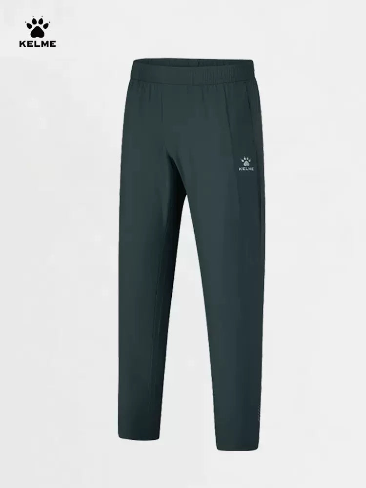 Kelme 雙色成人超薄拉鏈拼接直筒長褲 Adults straight breathable long pants with zipper